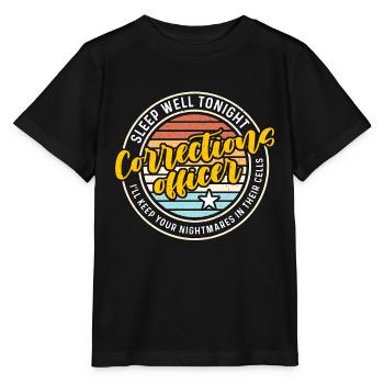 L’agent correctionnel dort bien ce soir Argent mince - T-shirt bio MINI CREATOR Stanley/Stella Enfant - noir - Devant - Mikhail (115cm)