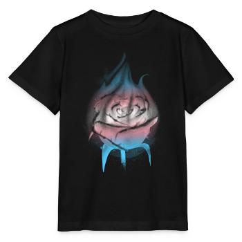 Transgender Stolz Trans Fahnenverbrennung Rose Sub - Stanley/Stella Kinder T-Shirt MINI CREATOR  - Schwarz - Vorne - Mikhail (115cm)