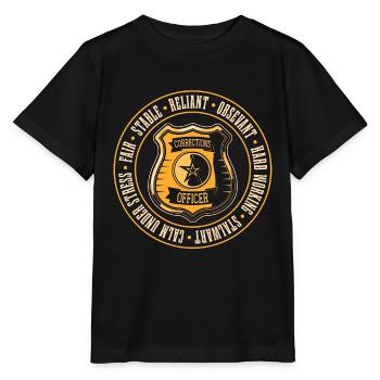 Corrections Officer Prison Guard Law Enforcement - Stanley/Stella MINI CREATOR Kids’ T-Shirt - black - Front - Mikhail (115cm)