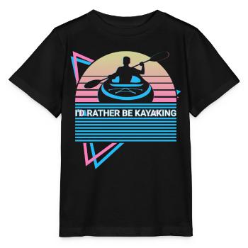 Drôle de kayak Kayak Kayak Rétro - T-shirt bio MINI CREATOR Stanley/Stella Enfant - noir - Devant - Mikhail (115cm)