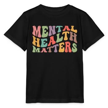 Santé mentale Questions de santé mentale - T-shirt bio MINI CREATOR Stanley/Stella Enfant - noir - Devant - Mikhail (115cm)
