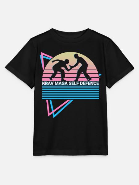 Krav Maga Retro - Stanley/Stella Kinder T-Shirt MINI CREATOR  - Schwarz