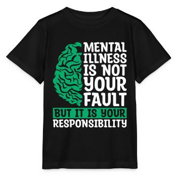 Santé mentale Les maladies mentales ne sont pas des soins de santé - T-shirt bio MINI CREATOR Stanley/Stella Enfant - noir - Devant - Mikhail (115cm)