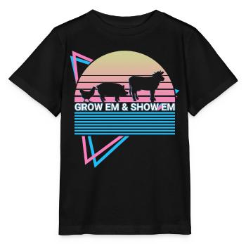 Viehzucht Retro - Stanley/Stella Kinder T-Shirt MINI CREATOR  - Schwarz - Vorne - Mikhail (115cm)