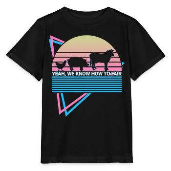 Viehzucht Retro - Stanley/Stella Kinder T-Shirt MINI CREATOR  - Schwarz - Vorne - Mikhail (115cm)