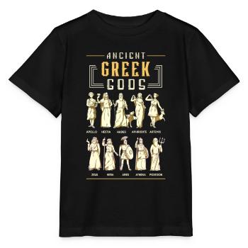 Greek Mythology Ancient Greek Gods History - Stanley/Stella MINI CREATOR Kids’ T-Shirt - black - Front - Mikhail (115cm)