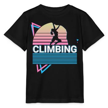 Felsklettern Felskletterer Retro - Stanley/Stella Kinder T-Shirt MINI CREATOR  - Schwarz - Vorne - Mikhail (115cm)
