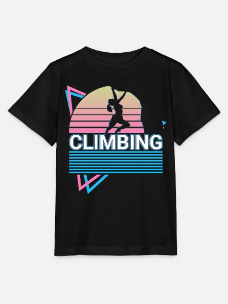 Felsklettern Felskletterer Retro - Stanley/Stella Kinder T-Shirt MINI CREATOR - Schwarz