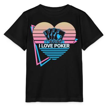 I love poker retro - Stanley/Stella MINI CREATOR Kids’ T-Shirt - black - Front - Mikhail (115cm)