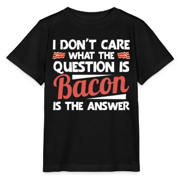 Bacon Gift Bacon Saying Food Bacon - Stanley/Stella MINI CREATOR Kids’ T-Shirt - black - Front - Mikhail (115cm)