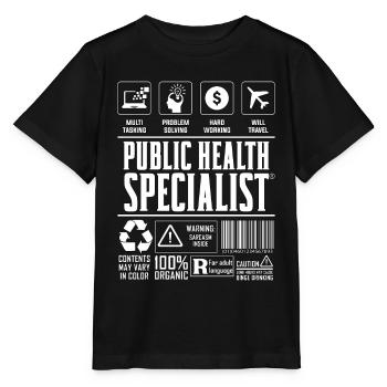 Spécialiste en santé publique Scientifique Travailleur de la santé - T-shirt bio MINI CREATOR Stanley/Stella Enfant - noir - Devant - Mikhail (115cm)