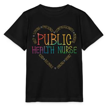 Infirmière de santé publique Agent de santé Épidémiologiste - T-shirt bio MINI CREATOR Stanley/Stella Enfant - noir - Devant - Mikhail (115cm)
