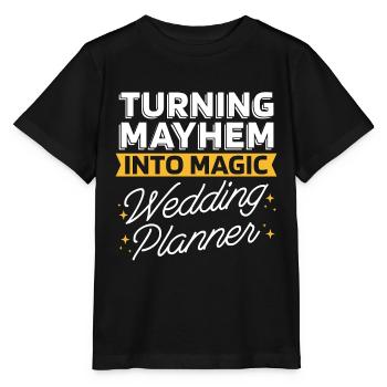 Wedding Planner Turning Mayhem Into Wedding Plan - Stanley/Stella Kinder T-Shirt MINI CREATOR  - Schwarz - Vorne - Mikhail (115cm)