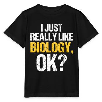 Biology Gift Biologist - Stanley/Stella MINI CREATOR Kids’ T-Shirt - black - Front - Mikhail (115cm)