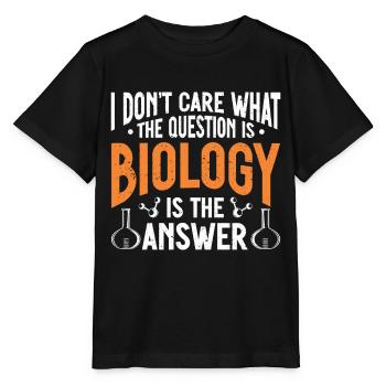 Biology Gift Biologist - Stanley/Stella MINI CREATOR Kids’ T-Shirt - black - Front - Mikhail (115cm)