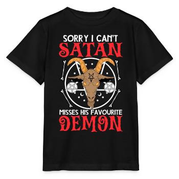 Funny Satanism - Stanley/Stella MINI CREATOR Kids’ T-Shirt - black - Front - Mikhail (115cm)