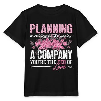 Wedding Planner Planning A Wedding Event Planner - Stanley/Stella Kinder T-Shirt MINI CREATOR  - Schwarz - Vorne - Mikhail (115cm)