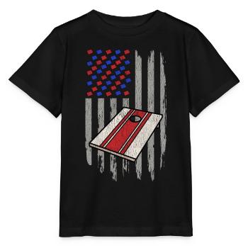 Trou de maïs patriotique - T-shirt bio MINI CREATOR Stanley/Stella Enfant - noir - Devant - Mikhail (115cm)