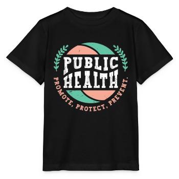 Santé publique Promouvoir Protéger Prévenir Virologue - T-shirt bio MINI CREATOR Stanley/Stella Enfant - noir - Devant - Mikhail (115cm)