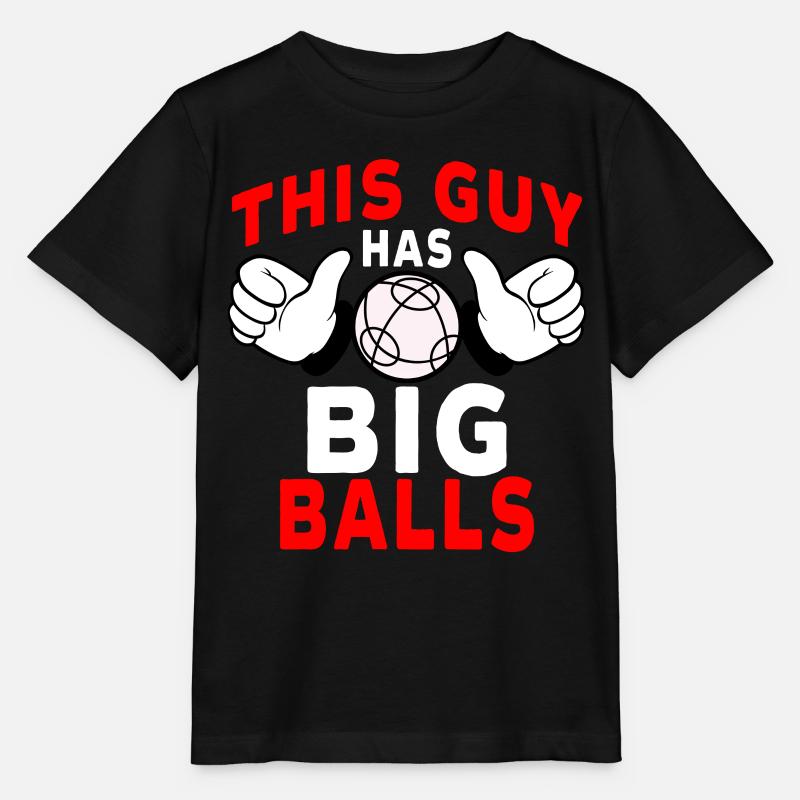 Joueur de pétanque drôle - T-shirt bio MINI CREATOR Stanley/Stella Enfant - noir