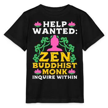 Buddhism Buddha - Stanley/Stella MINI CREATOR Kids’ T-Shirt - black - Front - Mikhail (115cm)