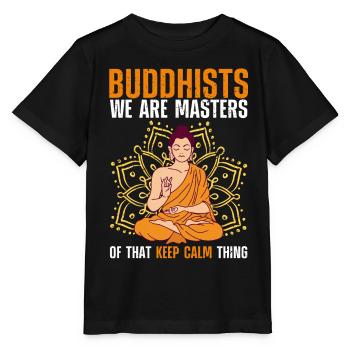 Buddha Buddhism - Stanley/Stella MINI CREATOR Kids’ T-Shirt - black - Front - Mikhail (115cm)