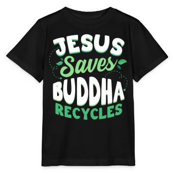 Buddhism Buddhist - Stanley/Stella MINI CREATOR Kids’ T-Shirt - black - Front - Mikhail (115cm)