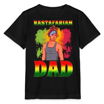 Rastafari Rasta - T-shirt bio MINI CREATOR Stanley/Stella Enfant - noir - Devant - Mikhail (115cm)