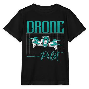 Drone Racing Drone Pilot Fpv Race Remote Control - Stanley/Stella MINI CREATOR Kids’ T-Shirt - black - Front - Mikhail (115cm)