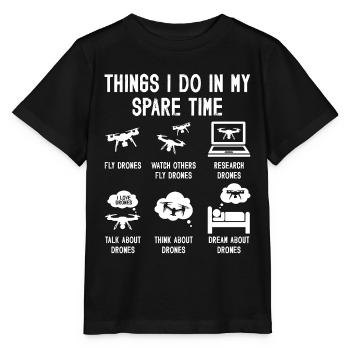 Drone Racing Things I Do In My Race Racing Machine - Stanley/Stella MINI CREATOR Kids’ T-Shirt - black - Front - Mikhail (115cm)