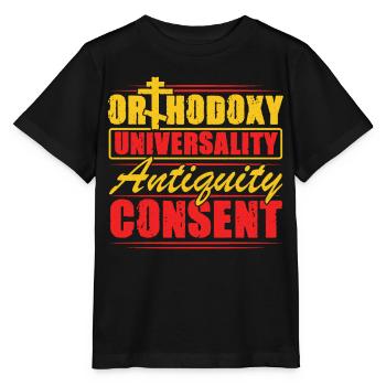 Orthodox - Stanley/Stella MINI CREATOR Kids’ T-Shirt - black - Front - Mikhail (115cm)
