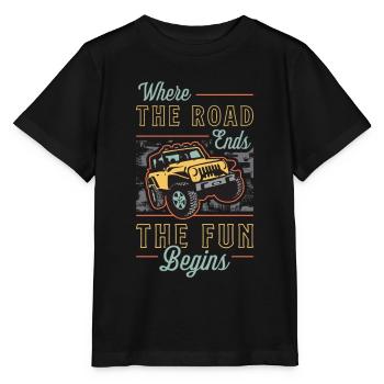 Off-Road Racing Where The Road Ends The Motocross - Stanley/Stella MINI CREATOR Kids’ T-Shirt - black - Front - Mikhail (115cm)