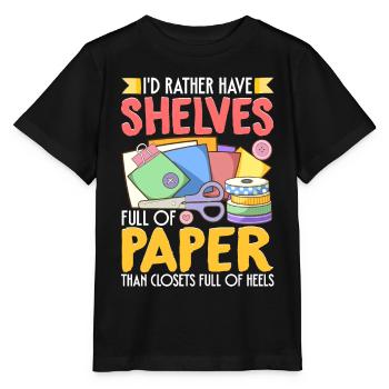 Scrapbooking Scrapbooker - Stanley/Stella MINI CREATOR Kids’ T-Shirt - black - Front - Mikhail (115cm)