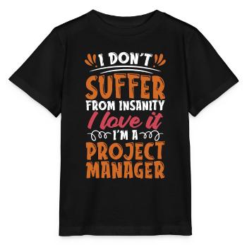 Project Management I Don't Suffer From Team Leader - Stanley/Stella Kinder T-Shirt MINI CREATOR  - Schwarz - Vorne - Mikhail (115cm)