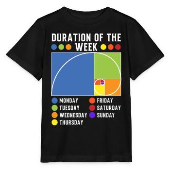 Funny Golden Fibonacci Number Cut - Stanley/Stella MINI CREATOR Kids’ T-Shirt - black - Front - Mikhail (115cm)