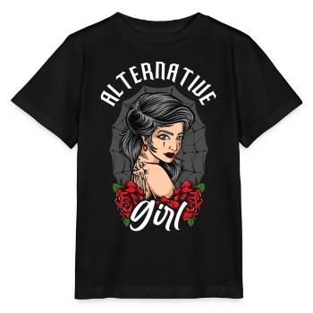 Alternative Girl Alt Girl Egirl - Stanley/Stella Kinder T-Shirt MINI CREATOR  - Schwarz - Vorne - Mikhail (115cm)