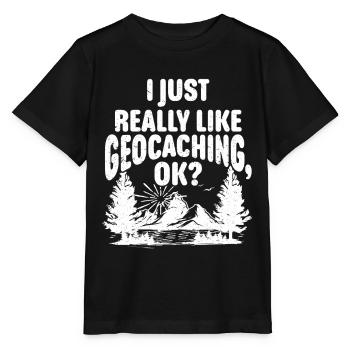 Geocaching Gift Geocacher Geocache - Stanley/Stella MINI CREATOR Kids’ T-Shirt - black - Front - Mikhail (115cm)