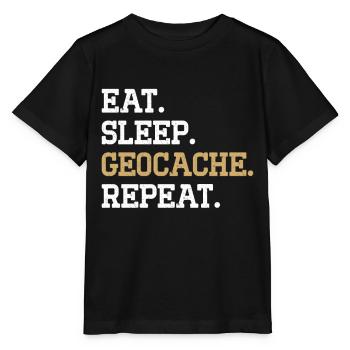 Geocaching Gift Geocacher Geocache - Stanley/Stella MINI CREATOR Kids’ T-Shirt - black - Front - Mikhail (115cm)