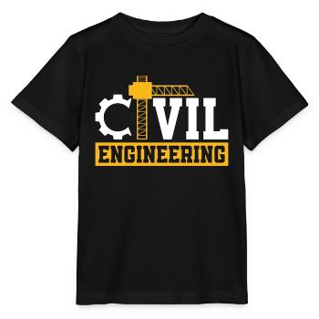 Génie civil Construction Ingénieurs en bâtiment - T-shirt bio MINI CREATOR Stanley/Stella Enfant - noir - Devant - Mikhail (115cm)
