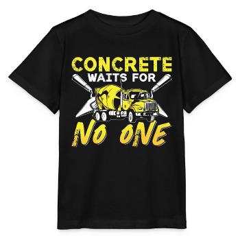 Finition de béton Le béton n’attend personne Maçon - T-shirt bio MINI CREATOR Stanley/Stella Enfant - noir - Devant - Mikhail (115cm)
