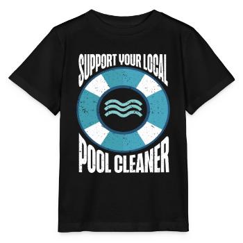 Nettoyage de piscine Travail Gardien de piscine - T-shirt bio MINI CREATOR Stanley/Stella Enfant - noir - Devant - Mikhail (115cm)