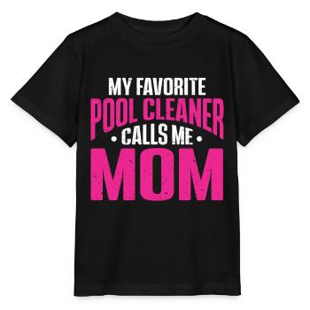 Nettoyage de piscine Travail Gardien de piscine - T-shirt bio MINI CREATOR Stanley/Stella Enfant - noir - Devant - Mikhail (115cm)