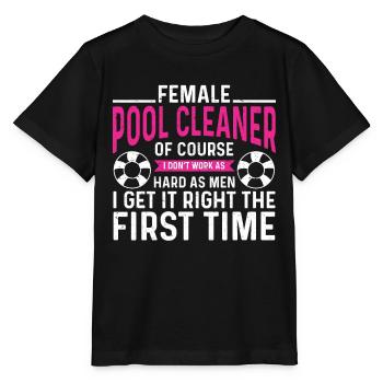 Nettoyage de piscine Travail Gardien de piscine - T-shirt bio MINI CREATOR Stanley/Stella Enfant - noir - Devant - Mikhail (115cm)