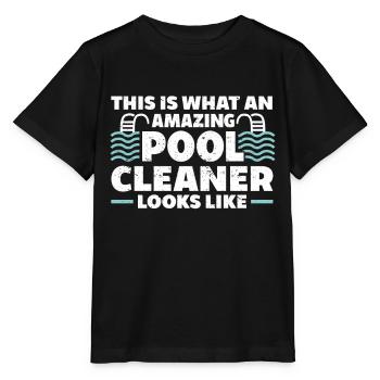 Nettoyage de piscine Travail Gardien de piscine - T-shirt bio MINI CREATOR Stanley/Stella Enfant - noir - Devant - Mikhail (115cm)