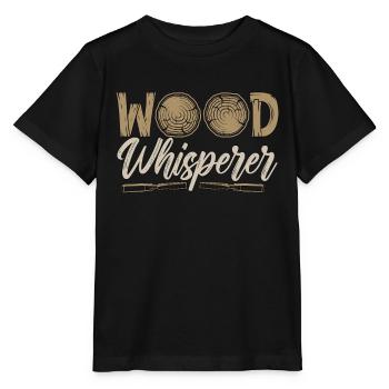 Tournage sur bois Chuchoteur sur bois Artisans tourneurs sur bois - T-shirt bio MINI CREATOR Stanley/Stella Enfant - noir - Devant - Mikhail (115cm)