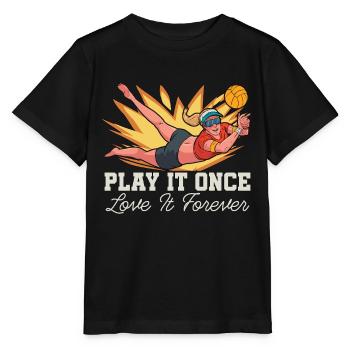 Beach Volleyball Play It Once Love Volleyball Set - Stanley/Stella Kinder T-Shirt MINI CREATOR  - Schwarz - Vorne - Mikhail (115cm)