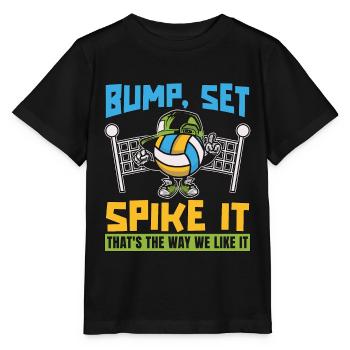 Beach Volleyball Bump Set Spike It Volleyball Club - Stanley/Stella Kinder T-Shirt MINI CREATOR  - Schwarz - Vorne - Mikhail (115cm)