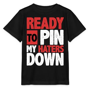 Arm wrestling arm wrestler - Stanley/Stella MINI CREATOR Kids’ T-Shirt - black - Front - Mikhail (115cm)