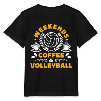 Beach Volleyball Weekends Coffee & Volleyball Set - Stanley/Stella Kinder T-Shirt MINI CREATOR  - Schwarz - Vorne - Mikhail (115cm)