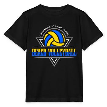 Volleyball de plage Rêver des vendredis et du beachball - T-shirt bio MINI CREATOR Stanley/Stella Enfant - noir - Devant - Mikhail (115cm)